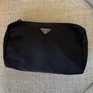 PRADA Black Nylon Toiletry or Cosmetic Pouch
